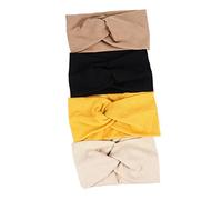 Hemobllo 4piezas Diadema Deportiva De Yoga Cinta Elástica Cabello Unidades Para Ejercicios y Deporte Diadema De Fitness Diseño De Nudo Cruzado Accesorios Cabello