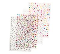 Hemobllo 4piezas Pegatinas De Perlas Faciales Impermeables Decoración De Cristales Adhesivos Rostro Ojos Maquillaje Uñas y Cuerpo Joyas De Gemas De Imitación Rostro