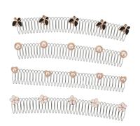 Hemobllo 4piezas Porta Peines Invisible Para Cabello Pinzas Cabello Forma Pinzas Invisibles Elásticas Para Mujeres Soporte Para Flequillo Herramienta Para Fijar El