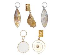 Hemobllo 5 Colgantes Creativos Cabello Conchas Marinas Varios estilos Accesorio Decorativo para Rastas, Pack de 5 Piezas Adecuado para Fiestas y Decoración Varios estilos