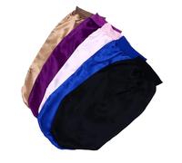 Hemobllo 5 Gorros Largos de Satén Ajustables y Cómodos con Banda Elástica para Dormir Paquete de 5 Piezas en Varios Colores Color Aleatorio Ideales para Trenzas y Cabello Rizado