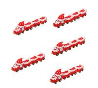 Hemobllo 5 Juegos Adornos de Tren de Navidad Escena Decoraciones navideñas Miniatura Figurilla Ciervo decoración Mini Adornos navideños Accesorios de Pueblo navideño Resina