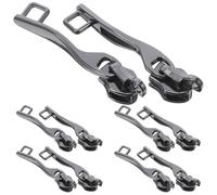 Hemobllo 5 Pares Kit Reparador de Cremalleras Tiradores de Aleación de Zinc de Doble Capa y Orificio Único, Compatible Candados para Equipaje y Bolsos de Viaje