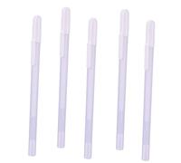 Hemobllo 5 piezas Bolígrafos de Gel de Color Blanco para Dibujo de Perfectos para Oscuro Ilustraciones y Manualidades Tinta Blanca Filtraciones para Estudiantes y Artistas
