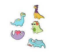 Hemobllo 5 Piezas Broche De Dinosaurio Adorable De Aleación Broche De Dibujos Animados Delicado Broches De Dinosaurio Para Ropa Para Coleccionar