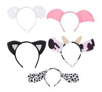 Hemobllo 5 Piezas Diadema De Animal Creativa Para Pelo Tocado De Actuación Elegante Aros Pelo Preciosos Aros Para Cosplay Adornos Diadema Orejas De Vaca Para Fiestas y Disfraces