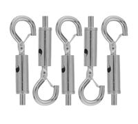 Hemobllo 5 Piezas Gancho para Colgar Cuadros Cuerda, Percha de Cable de Acero, Hierro, Plata, Ajustable, Extracción sin Daños, para Pinturas y Marcos de Fotos, Galerías de Arte y Oficinas