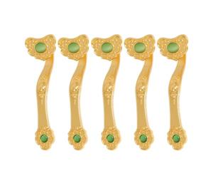 Hemobllo 5 Piezas Marcadores de Lectura de Metal Dorado Estilo Chino, Resistentes a Doblarse y Compactos, Accesorios Decorativos Únicos para Amantes de Libros en Viaje y Lectura