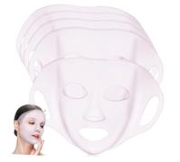Hemobllo 5 piezas Mascarillas Faciales de Silicona Reutilizables Rosa Soporte Hidratante con Ganchos para Skincare Suaves y Elásticas para Uso Cómodo y Duradero