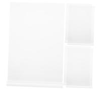 Hemobllo 5 Piezas Soporte Acrílico Transparente Menús y Carteles Expositor Doble Cara Ligero y Fácil de Usar para Restaurante Oficina y Hogar Pack de Unidades