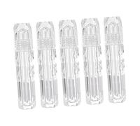 Hemobllo 5 piezas Tubos de Brillo de Labios Recargables Envases Transparentes Mini para Bálsamo Labial y Color sin Fugas Portátiles para y Mezclas Personalizadas