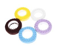 Hemobllo 5 rollos Cinta Adhesiva de Encaje Autoadhesiva de Algodón para Manualidades DIY Decoración Ligera y Fácil de Usar
