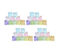 Hemobllo 50 Cubitos de Hielo Artificial de Resina Luminosa sin Sabor para Adorno Realista en Mesas y Manualidades DIY Varios Estilos
