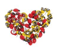 Hemobllo 50 Piezas Chinchetas Pequeñas Multifunción Caja de Madera con Diseño Animal Abeja y Mariquita Unidades Broches Decorativos para Diario Oficina y Manualidades