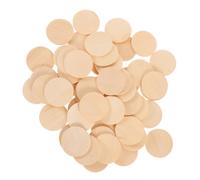 Hemobllo 50 Piezas Rodajas de Madera Natural de 5mm de Grosor para Manualidades, Diseño Resistente y Fácil de Pintar, Ideales para Juguetes Educativos y Pintura a Mano