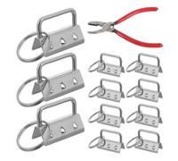 Hemobllo 50 Pinzas para Llaveros Plateadas con Anillas Abiertas Kit de Herramientas para Correas de Bolsos Accesorios para Llaveros y Manualidades Suministros para Hacer y Decoración DIY