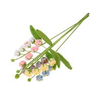 Hemobllo 5piezas Lirios De Imitación Mano para Decoración De Sala De Estar Unidades De Lirio Artificial Flor De Punto Obsequio De Cumpleaños