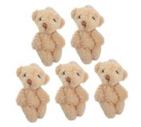 Hemobllo 5piezas Mini Ositos De Peluche para Manualidades y Decoración Muñecos Suaves y Miniatura para Llaveros Fotografía y Fiestas