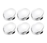 Hemobllo 6 Botones de Afinación de Guitarra Eléctrica Metálicos Plateados, Perillas Pequeñas para Clavijas de Guitarra Acústica y Eléctrica, Accesorio Profesional para Instrumentos