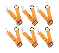 Hemobllo 6 Clips de Cadena para Árbitro de Fútbol Correas de Nailon Ajustables Color Naranja Accesorios Oficiales para Marcador de Yardas Partidos Equipo Deportivo Profesional