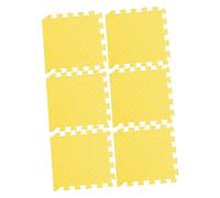 Hemobllo 6 Piezas Alfombra Eva con Diseño de Baldosas Interconectables para Piso Alfombra Protectora y Acolchada Color para Desarrollo Infantil