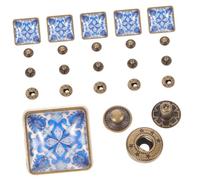 Hemobllo 6 piezas Broches de Presión de Azul y Blanca Botones Antiguos para Costura y Manualidades DIY Cierre Profesional Multifunción para Ropa y Decoración