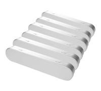 Hemobllo 6 Piezas Estuche Metálico Rectangular con Bisagra Organizador Resistente para Lápices y Bolígrafos para Uso Diario Escolar y Oficina Color Plateado con Interior Acolchado