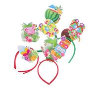 Hemobllo 6 Piezas Hawaiian Party Headbands con Flores Tropicales para Luau Decoración Veraniega para Cumpleaños y Fiesta Playa Accesorios Cómodos y Coloridos para Fotos