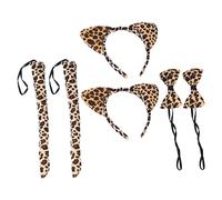 Hemobllo 6 piezas Kit de Disfraces para Diademas de de Gato Pajarita y de Accesorios para Fiestas y Amarillo