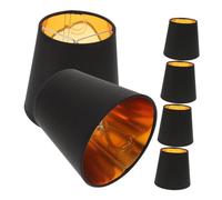 Hemobllo 6 Piezas Pantallas para Lámparas de Mesa Metal Negro Dorado Diseño Vintage Reemplazo para Luces Colgantes Elegantes y Resistentes para Salón y Dormitorio