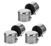 Hemobllo 6 Piezas Tapones Finales para Barra de Cortina de Acero Inoxidable con Diseño Compacto y Acabado Cromado Accesorios Decorativos Prácticos y Fáciles de Instalar sin Taladrar para