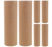 Hemobllo 6 Piezas Tubos de Cartón Kraft Caja Vacía Tapa para Envasar Aceites Esenciales Tubos Redondos para Manualidades para Joyería Lápices Té