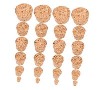 Hemobllo 60 Piezas Tapones Cónicos de Corcho Natural Reutilizables Mult para Botellas Frascos y Manualidades Sellado Seguro para Vino y Bebidas