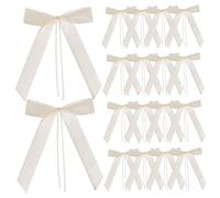 Hemobllo 60 Piezas Unidades de Satén para Decoración Coche Boda de Poliéster Reutilizables para Manillas Puertas y Espejos Retrovisores Adornos para Bodas Bricolaje y Fiestas