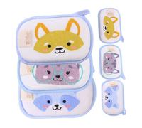 Hemobllo 6piezas Esponjas De Baño Para Bebés Diseño De Animales De Dibujos Animados Unidades Guantes De Baño Toallas Para Frotar Cuidado Piel Duchas Diarias