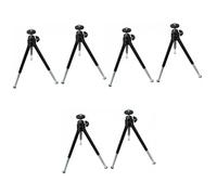 Hemobllo 6piezas Soporte De Teléfono Móvil Trípode Telescópico Horizontal y Cenital para Fotografía De Escritorio Soporte De Cámara Digital para Uso Personal y Profesional Negro