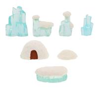 Hemobllo 7 Piezas Figuras Miniatura Iglú Realistas de Resina Decoración de Paisaje Ártico y Antártico Juguetes para Manualidades de Invierno y Decoración de Microescenarios