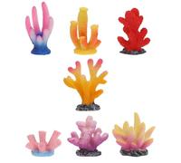 Hemobllo 7piezas Decoración De Coral Artificial Adornos para Acuarios De Resina Mini Corales Artificiales para Peceras Decoración De Arrecifes De Resina Accesorios para Acuarios