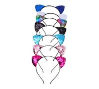 Hemobllo 7Piezas Diademas de Fiesta con Orejas Lentejuelas Accesorios Adorables para Cumpleaños