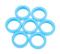 Hemobllo 8 Piezas Cubierta Protectora De Ruedas Reemplazo Cubrir Maletas Equipaje Parachoques Durable Apretones Interior Funda para Ruedas De Maleta Azul Gel De Sílice