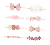 Hemobllo 8 Piezas Diademas De Flores Lazo Para Ñiño, Accesorios Cabello Suaves Rastro, Ideales Para Fiestas, Cumpleaños y Navidad