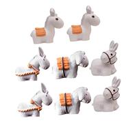 Hemobllo 8 Piezas Figuritas Miniatura de Burro de Resina Decoración Creativa para Jardín y Escritorio Adornos para Exteriores Interiores Accesorios para Paisajes Miniatura