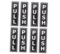 Hemobllo 8 piezas Pegatinas Adhesivas para Puertas Pull Push de Letreros de Advertencia para Aplicación Interior y Exterior Resistente al Agua y para Tiendas y Restaurantes