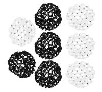 Hemobllo 8 Piezas Redes para Pelo con Diamantes de Imitación Mallas Elásticas Invisibles para Moños Cubiertas de Profesional para Mujeres Adecuadas para Enfermeras Ballet Danza y Patinaje