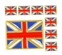 Hemobllo 8piezas Broche Union Jack Pin de Solapa Bandera Británica Insignias Rectangulares Bandera Nacional para Decoración de Viajes de Reino Unido