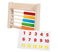 Hemobllo Abaco de Madera para Juguete Educativo Matemático con Cuentas Resistentes Herramienta de Aprendizaje y Cálculo para Desarrollo Infantil
