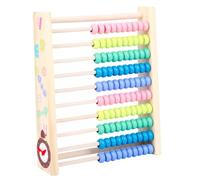 Hemobllo Abaco Educativo de Madera para Doble Cara con Pizarra de Dibujo Colores y Pintura al Agua Herramienta de Aprendizaje Matemático para