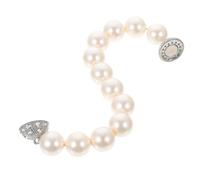 Hemobllo Abrazadera de Cortina de 20 CM Color Beige sin Perforaciones Correa para Atar Cortinas Perlas de Imitación Soporte Decorativo Elegante y Dormitorio