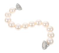 Hemobllo Abrazadera Magnética para Cortinas sin Perforaciones 20 CM Color Beige Perlas Falsas Decorativas Sujeción Versátil para Ventanas en Hogar y Oficina