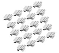 Hemobllo Abrazaderas de Cable de Acero Inoxidable para Panel Solar, Clips Dobles para Gestión Segura de Cables Fotovoltaicos, 20 Piezas para Fijación en Marcos y Remolques, Resistentes